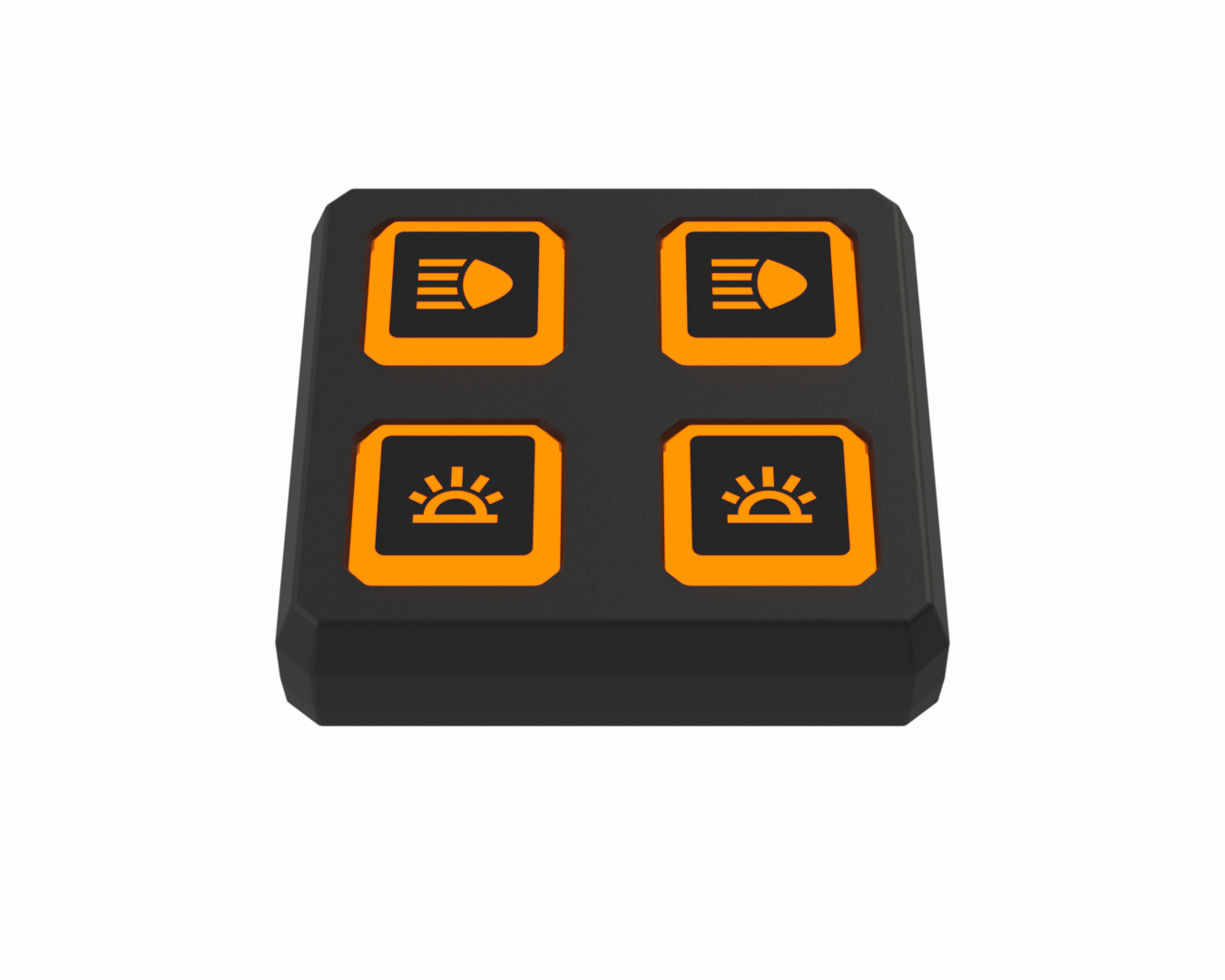 Control Switch knappsats med två knappar och bakgrundsbelysning